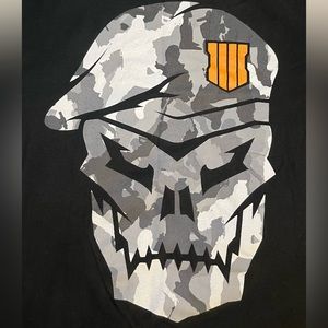 Call Of Duty Black Ops IIII 4 Camo Skull T-Shirt Men's